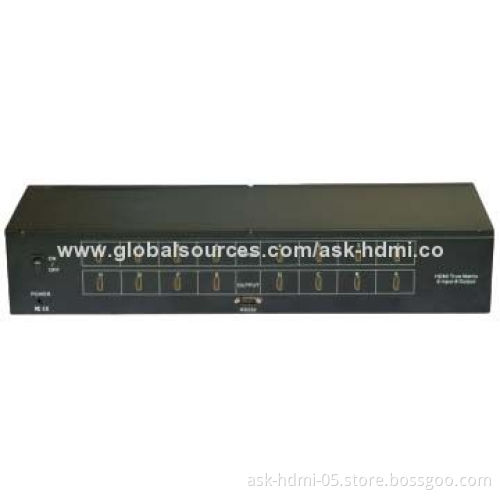 HDMI Matrix, 8x8 Supports 1,080P at 60Hz at 36b/Pixels, 3D/1,080i/720P, Other Standard Video Formats